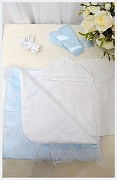 Комплект на выписку "Нежность" 4 предмета голубой от магазина Dream Royal